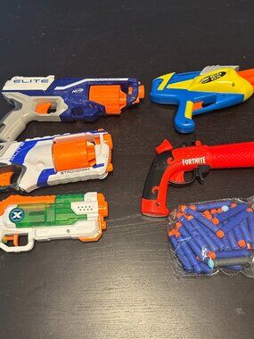 Toy Lot Nerf Gun Lot Elite Disruptor Strongarm Fortnite Tek 6 + Darts